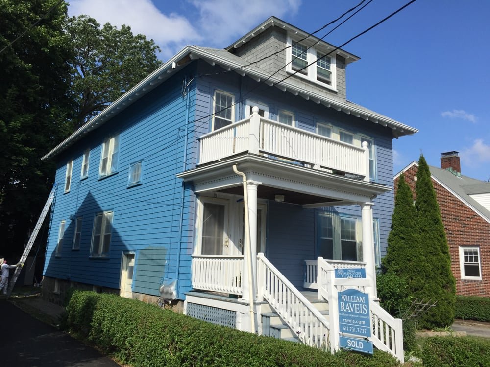 Interior painting and drywall repair project in Abington
