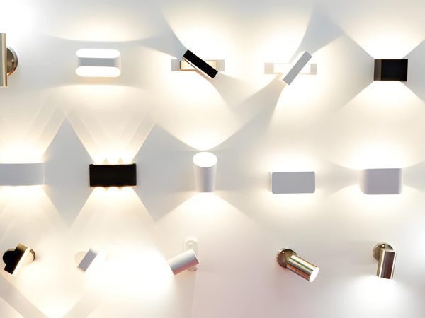 Modern wall lights in the store